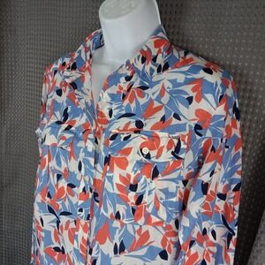 Lauren Ralph Lauren Women's Floral Print Button-Up Shirt‎ Size M